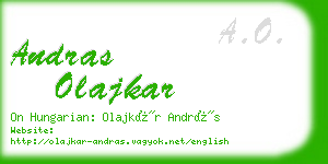 andras olajkar business card
